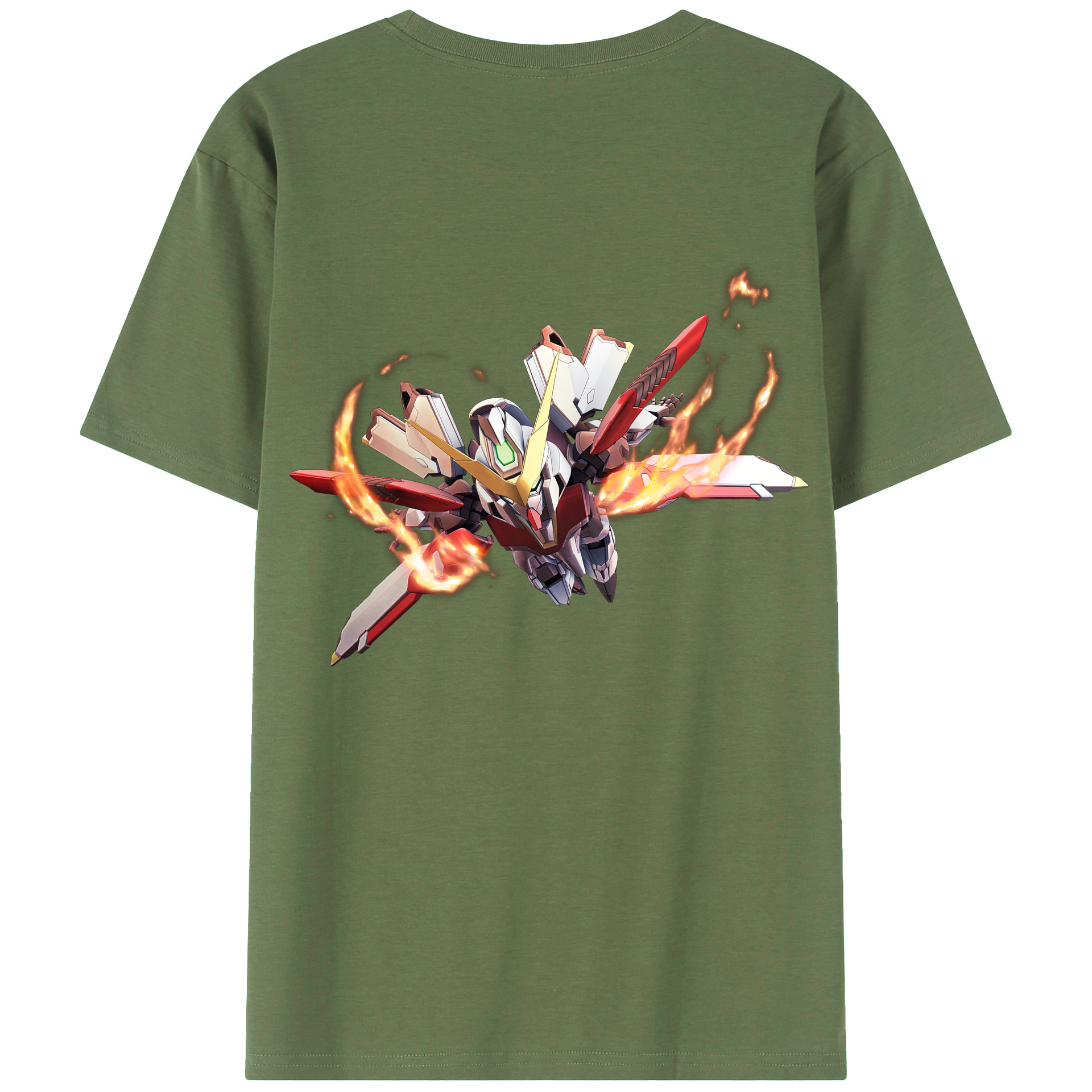 （画像用） 機動戦士ガンダム Mobile Suit Gundam 綿100％ メンズ半袖Tシャツ（バックプリント） 通気性